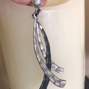 Kenneth Cole NY distressed hammered metal earrings
